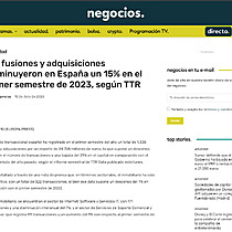 Las fusiones y adquisiciones disminuyeron en Espaa un 15% en el primer semestre de 2023, segn TTR